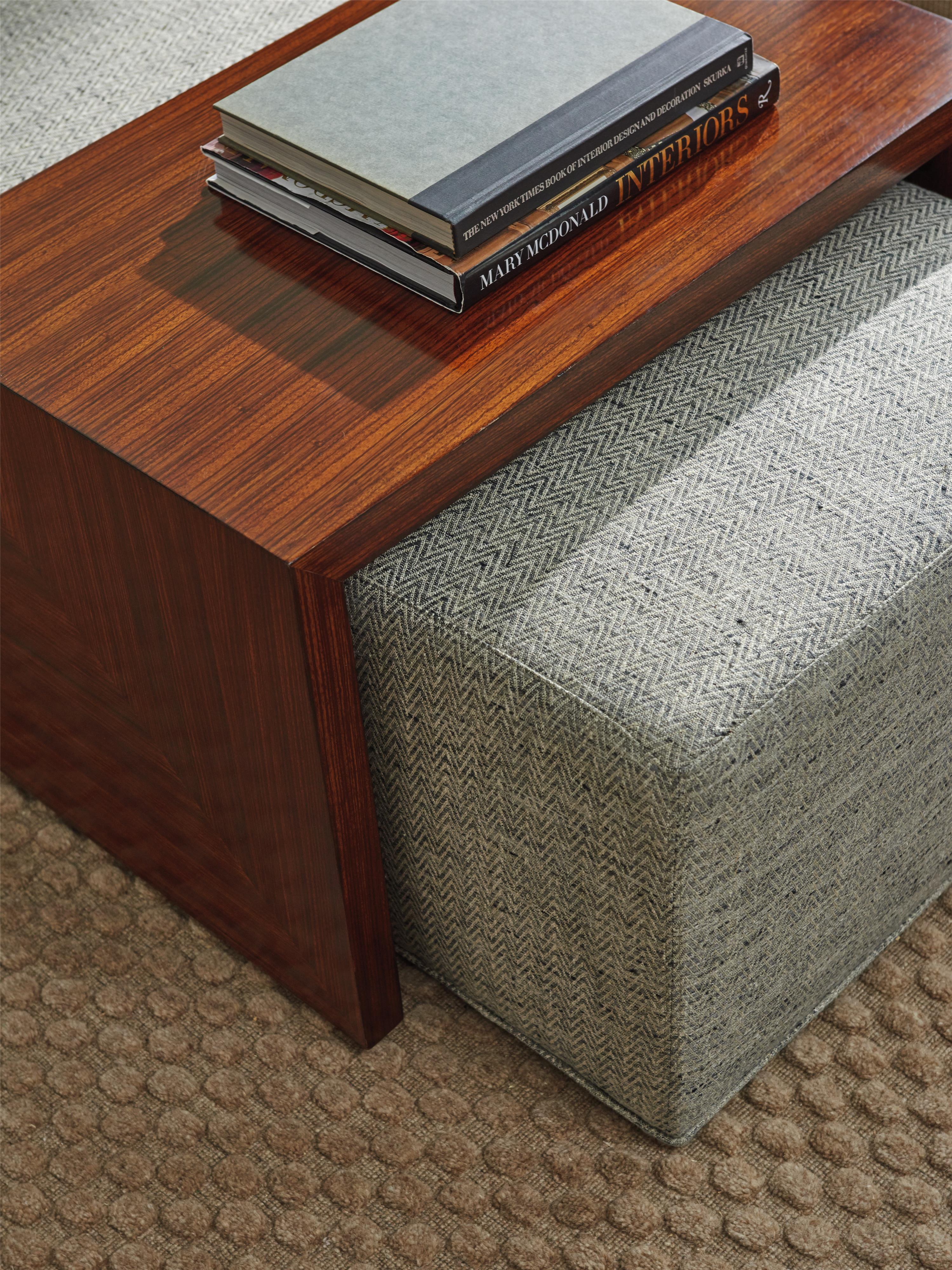 Lexington TAKE FIVE Broadway Cocktail Ottoman with Sliding Wood Tray